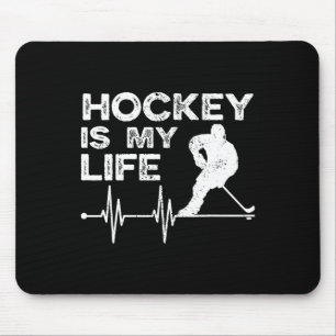 Eishockey Vintage Hockey Ist Mein Leben Mousepad