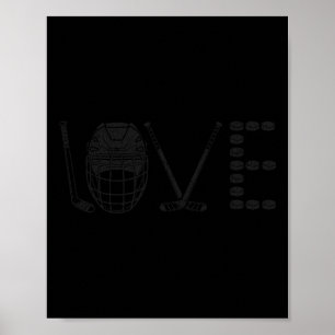 Eishockey Vintage Liebe Liebe  Poster