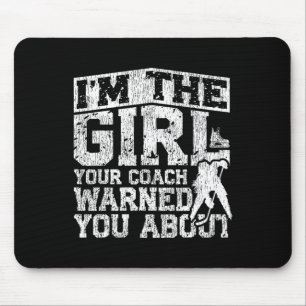 Eishockey Vintage Mädchen Ich bin das Mädchen vor Mousepad