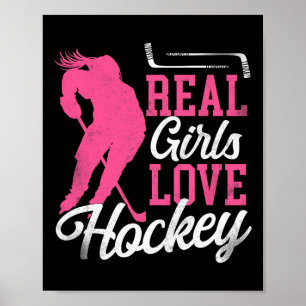 Eishockey Vintage Mädchen Poster