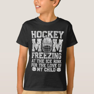 Eishockey Vintage Mama Mutter Hockey-Mama Einfrier T-Shirt