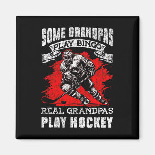 Eishockey Vintage Opa Einige Omas spielen Bing Magnet