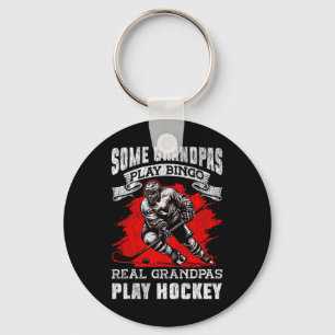 Eishockey Vintage Opa Einige Opas spielen Bing Schlüsselanhänger