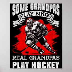 Eishockey Vintage Opa Einige Opas Spielen Poster