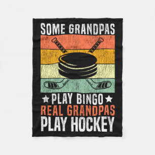 Eishockey Vintage Opa Retro Einige Großväter Fleecedecke