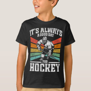 Eishockey Vintage Retro Ein guter Tag für Hockey T-Shirt