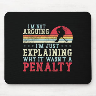 Eishockey Vintage Retro Ich streite nicht, ich erk Mousepad