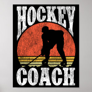 Eishockey-Vintage-Trainer Retro-Eishockey-Trainer Poster