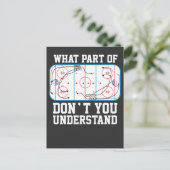 Eishockey Was für ein Teil verstehen Sie nicht? Postkarte (Stehend Vorderseite)