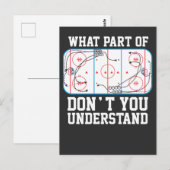 Eishockey Was für ein Teil verstehen Sie nicht? Postkarte (Vorne/Hinten)