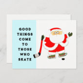 Eishockey-Weihnachten Feiertagspostkarte (Vorne/Hinten)