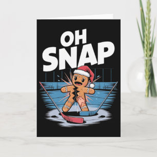 Eishockey-Weihnachts-Gingerbread Karte