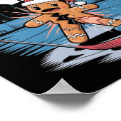 Eishockey-Weihnachts-Gingerbread Poster (Ecke)