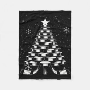 Eishockey-Weihnachtsbaum für Sportliebhaber Spiele Fleecedecke