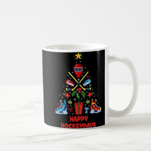 Eishockey Weihnachtsbaum Ornamente Spaß Weihnachts Kaffeetasse (Rechts)
