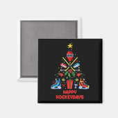 Eishockey Weihnachtsbaum Ornamente Spaß Weihnachts Magnet (Vorderseite/Rückseite)