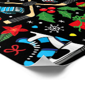Eishockey Weihnachtsbaum Ornaments Spaß Weihnachte Poster (Ecke)