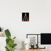 Eishockey Weihnachtsbaum Ornaments Spaß Weihnachte Poster (Heimbüro)
