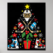 Eishockey Weihnachtsbaum Spaß Weihnachtsgeschenk B Poster (Vorne)
