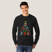 Eishockey Weihnachtsbaum Xmas Funny T-Shirt (Vorne ganz)