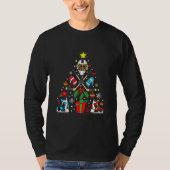 Eishockey Weihnachtsbaum Xmas Funny T-Shirt (Vorderseite)