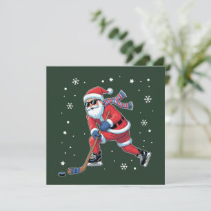 Eishockey Weihnachtsfeier Eissportteam Feiertagskarte