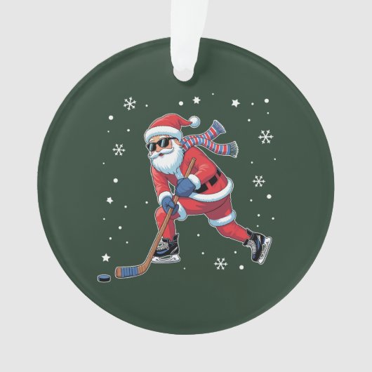 Eishockey Weihnachtsfeier Eissportteam Ornament (Vorderseite)