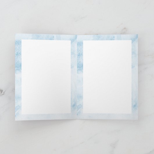 Eishockey Weihnachtskarte - Blue Eis Sticks Puck Karte (Innenseite)