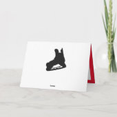 Eishockey Weihnachtskarte - schwarz-rot-goalie Karte (Rückseite)