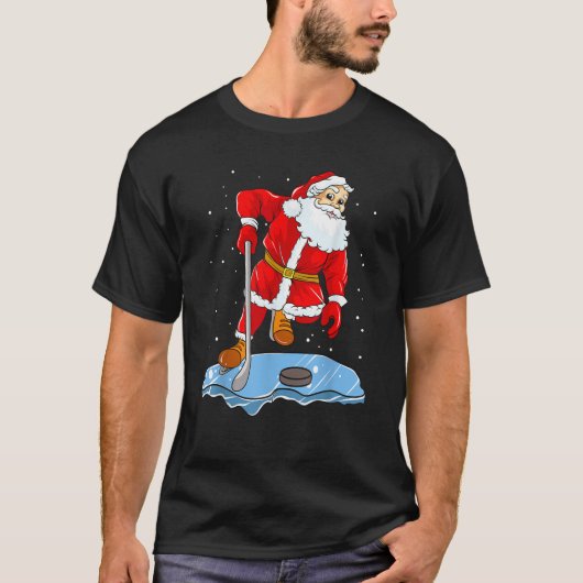 Eishockey Weihnachtsmannschaft Weihnachtsmannschaf T-Shirt (Vorderseite)