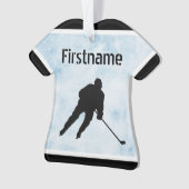 Eishockey Weihnachtsschmuck - Blaues Eisjersey Ornament (Vorderseite)