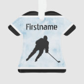 Eishockey Weihnachtsschmuck - Blaues Eisjersey Ornament (Vorderseite)
