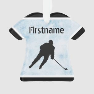 Eishockey Weihnachtsschmuck - Blaues Eisjersey Ornament