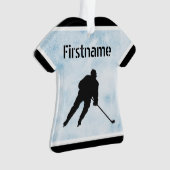 Eishockey Weihnachtsschmuck - Blaues Eisjersey Ornament (Vorderseite)