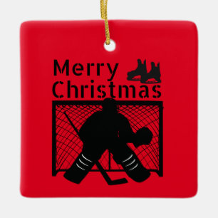 Eishockey Weihnachtsschmuck - Tornadengrün schwar