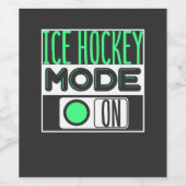 Eishockey Weinetikett (Einzelnes Label)