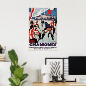 Eishockey-Weltmeisterschaft Chamonix Vintage Poster (Heimbüro)