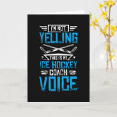 Eishockey Yelling Coach Karte (Gelbe Blume)