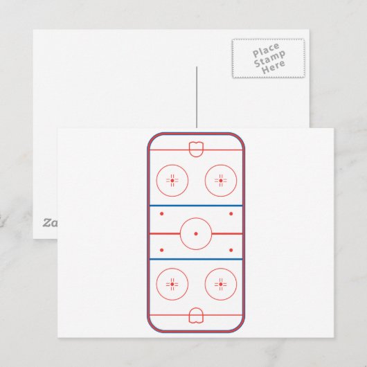 Eishockeybahn Postkarte (Vorne/Hinten)