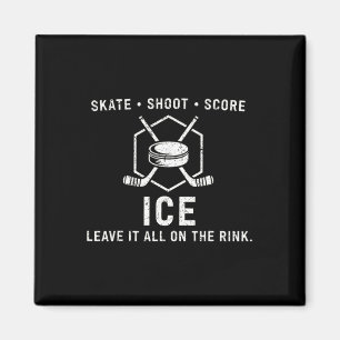 Eishockeybahn Schlittschuh schiessen punkten Magnet
