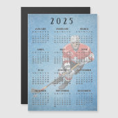Eishockeydesign 2025 Kalender Magnetkarte (Vorne/Hinten)
