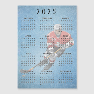 Eishockeydesign 2025 Kalender Magnetkarte