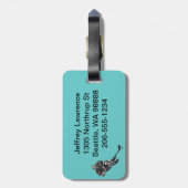 Eishockeydesignmarken Gepäckanhänger (Rückseite vertikal)