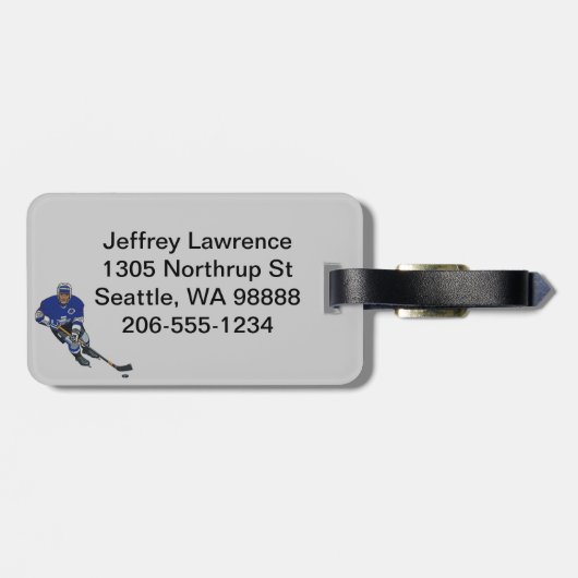 Eishockeydesignmarken Gepäckanhänger (Rückseite horizontal)