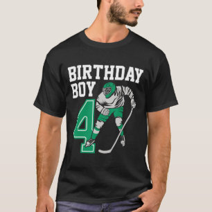 Eishockeyfans Kinder 4. Eishockey Geburtstag Junge T-Shirt