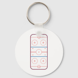 Eishockeyfeld-Grafik Schlüsselanhänger
