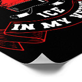 Eishockeyfeuer in meinem Heart Player Team Poster (Ecke)