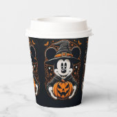 Eishockeyhalloween-Papiertasse - Kürbisdesign Pappbecher (Rückseite)