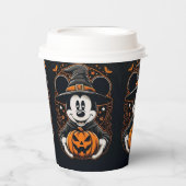 Eishockeyhalloween-Papiertasse - Kürbisdesign Pappbecher (Vorderseite)