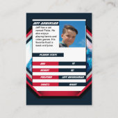 Eishockeyhandelskarte in Cool Red Dark Blue Visitenkarte (Rückseite)